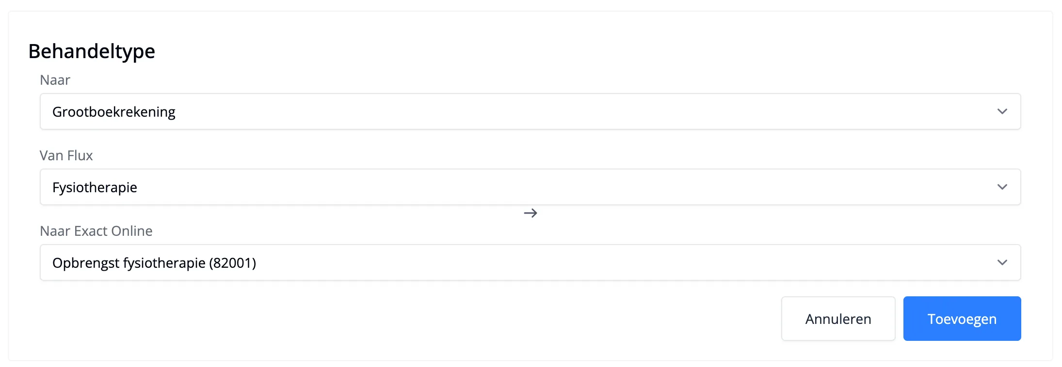 Advanced Exact Online settings in Flux