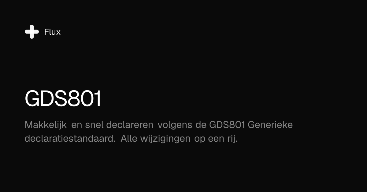 GDS801 – Flux Docs