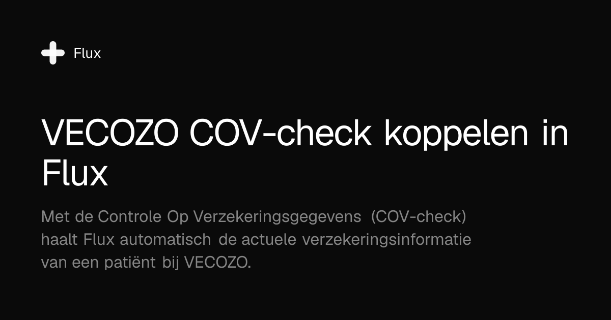 VECOZO COV-check koppelen in Flux – Flux Docs