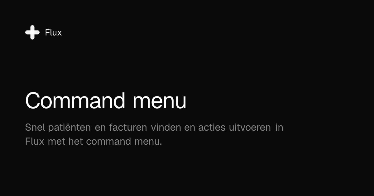 Command menu
